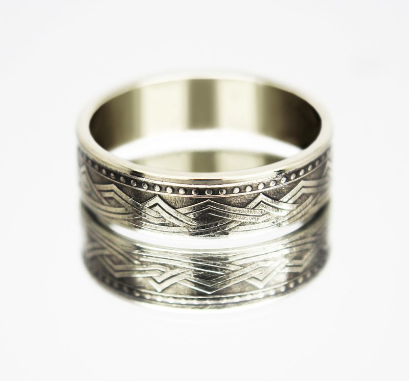 Kazakhstan Coin Ring 5 tenge 1993 coin rings for men coin rings for women - 戒指 - 其他金屬 