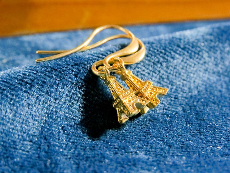 brass - tower earrings - ต่างหู - โลหะ 