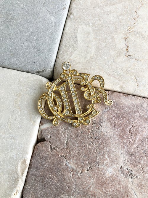 ディオール ブローチ DIOR J'ADIOR LAURIER BROOCH メタル