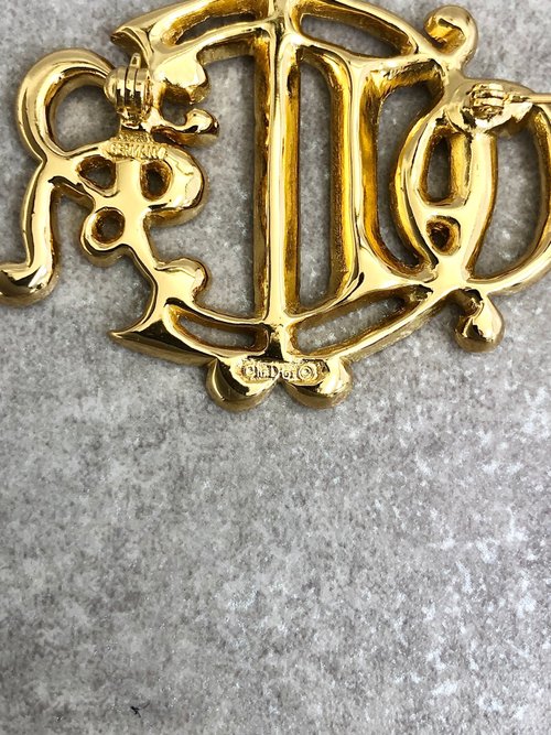 Christian Dior - 【美品】Christian Dior ブローチ 旧ロゴ