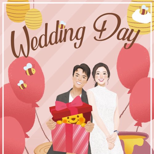 丸製作 喜帖插畫客製化人像 | 插畫 | 婚禮結婚 | 紀念品 | 賀卡明信片