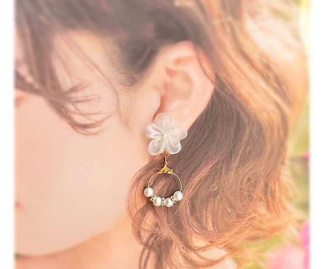Princess Earrings Pastel Ribbon - Shop kawaii shop pomul Earrings &  Clip-ons - Pinkoi