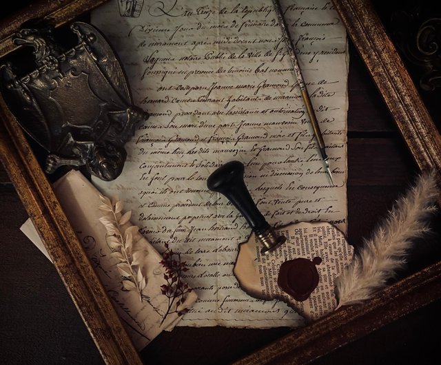 ★U1702★古代品 （19）青銅　大型スタンプ　ブロンズ製　印章　透かし紋様 フランス 19世紀 アンティーク 木製ブロンズ銅印鑑 伯爵蝋/蝋