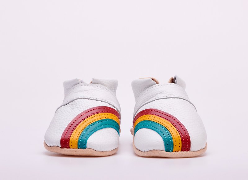 Personalized baby shoes  First shoes   11cm 12.5cm 13.5cm 15cm rainbow - Baby Shoes - Genuine Leather Multicolor