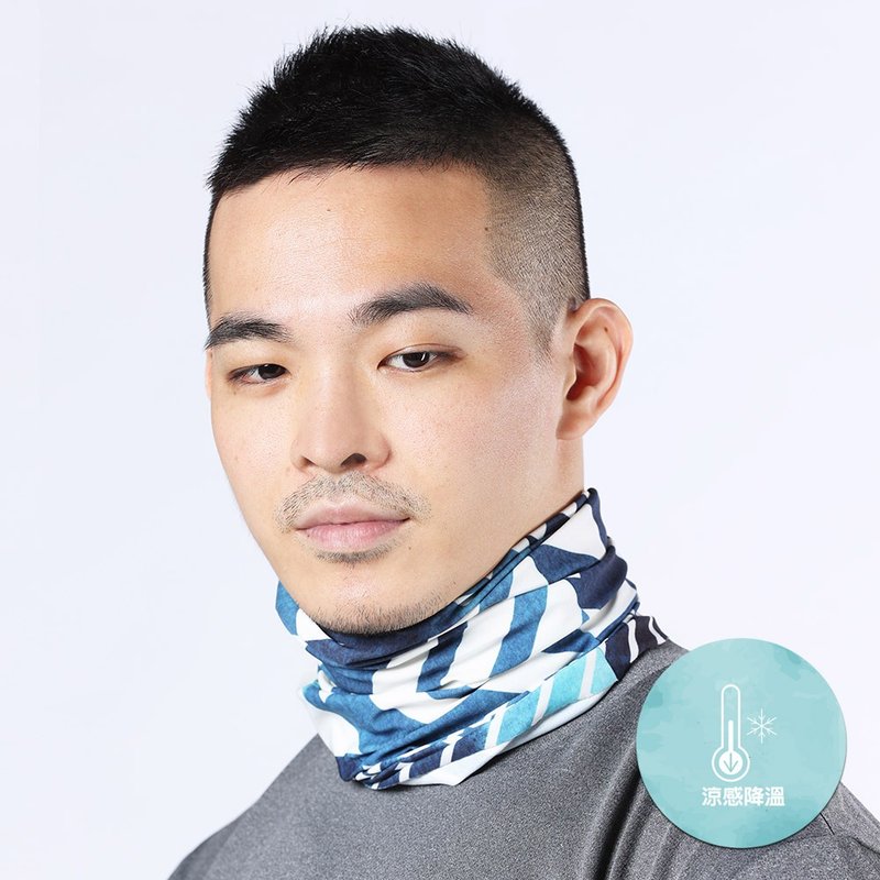 【Totem Series】Hairen's cool magic headscarf - Fitness Accessories - Polyester Blue