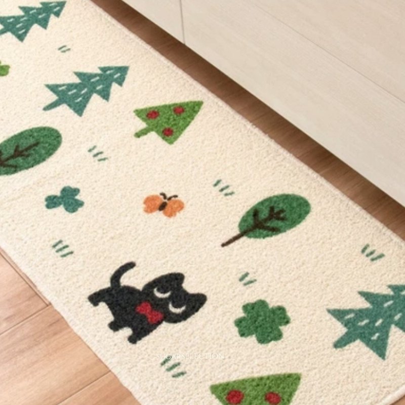 日本製-童趣繪本地墊/可機洗/防滑地墊/母親節禮物 - 地墊/地毯 - 其他材質 