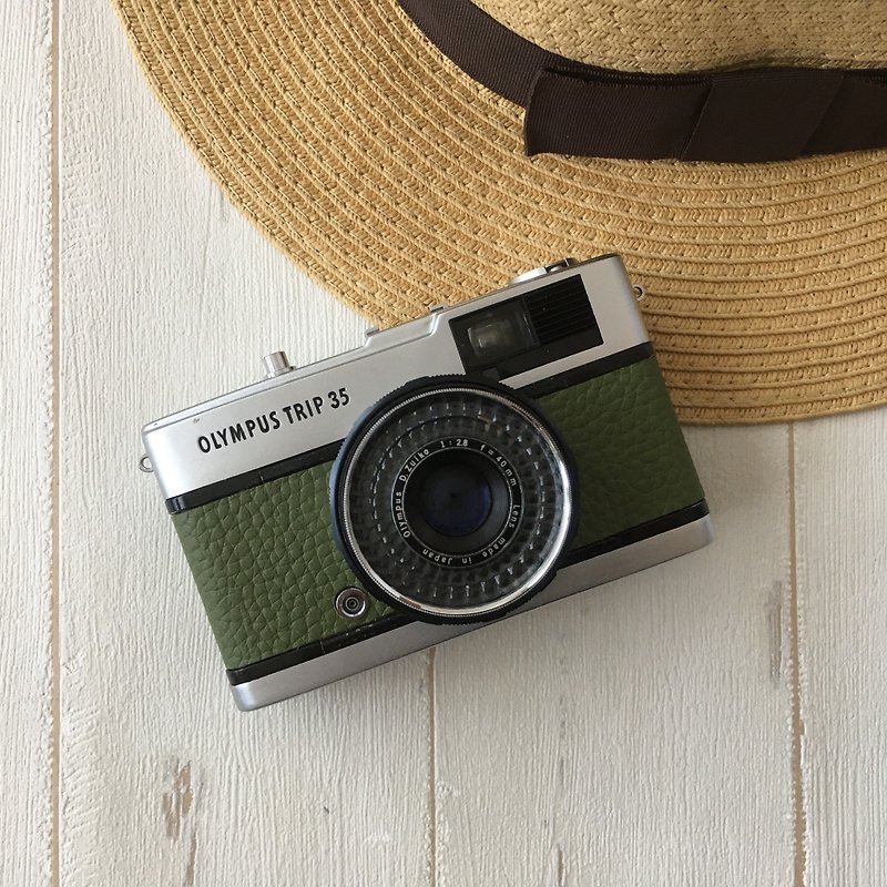 Restored & Tested - Fully Functional | Olympus TRIP35 Film Camera |matcha green - Cameras - Other Metals Green