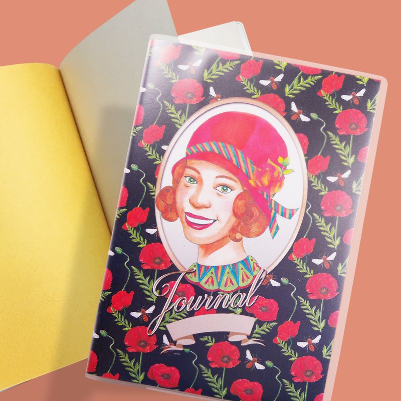 Poppy Lady Booklet - สมุดบันทึก/สมุดปฏิทิน - กระดาษ สีแดง