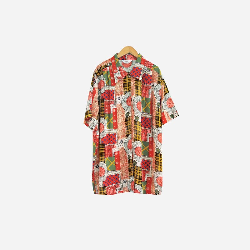 Dislocation Vintage / Print Discount Shirt no.670 vintage - Women's Shirts - Other Materials Red