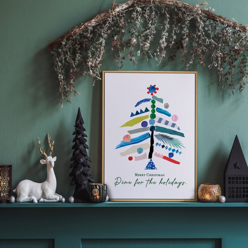 歡樂聖誕樹 - 聖誕插畫/聖誕小物/聖誕交換禮物/耶誕節節慶/玄關 - 擺飾/家飾品 - 其他材質 多色