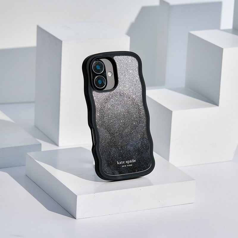 送贈品【kate spade】iPhone 16 系列 磁吸精品防摔手機殼 幻影黑 - 手機殼/手機套 - 塑膠 