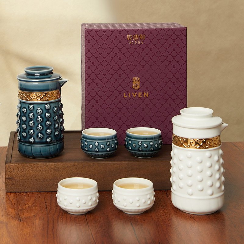 乾坤泡茶器 / 一壺+二杯 / 鎏金 /2色 - 茶壺/茶杯/茶具 - 瓷 