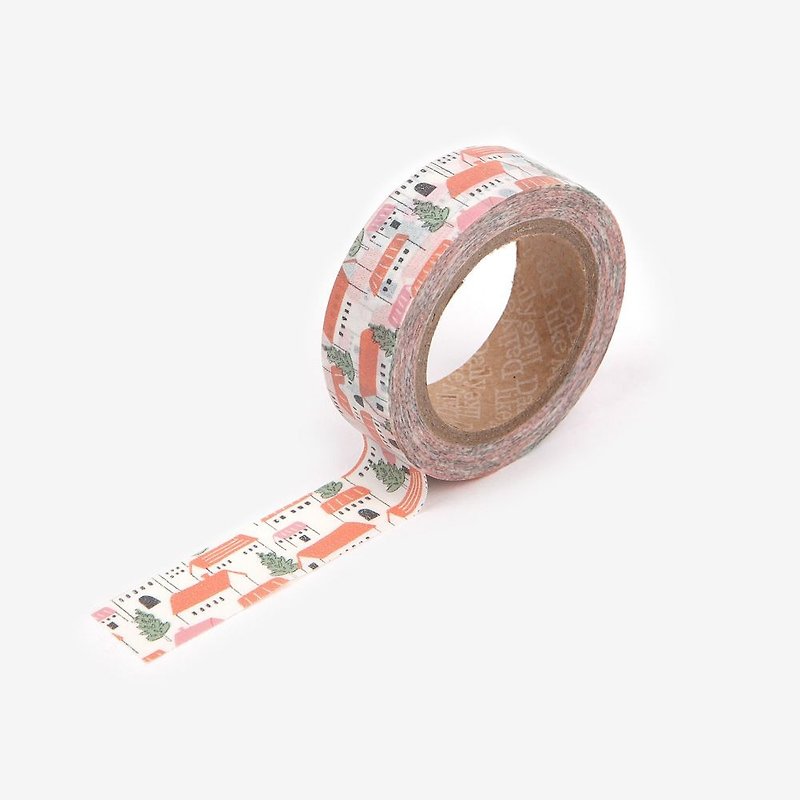 Dailylike Single Roll of Paper Tape -67 Czech Village, E2D43373 - มาสกิ้งเทป - กระดาษ สีส้ม