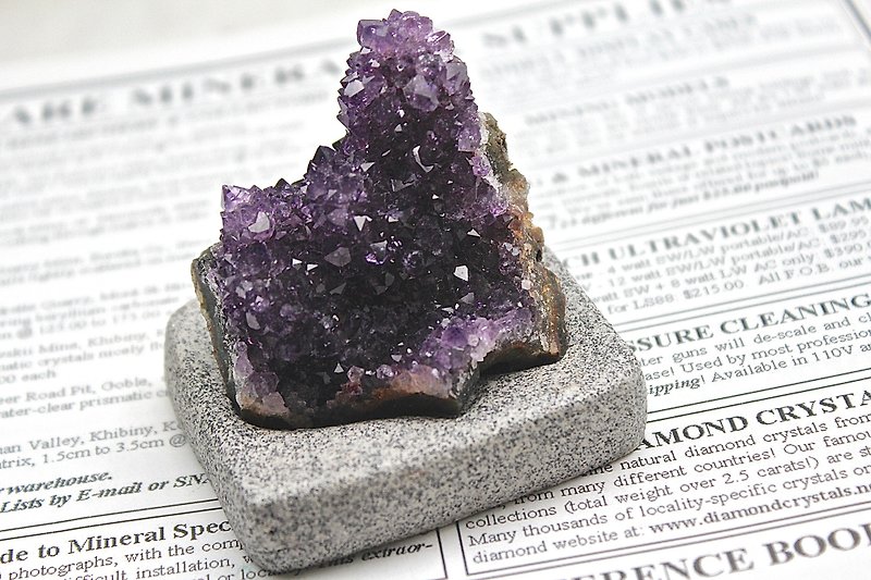 石栽 SHIZAI ▲紫水晶原礦（含底座）▲ - 擺飾/家飾品 - 寶石 紫色