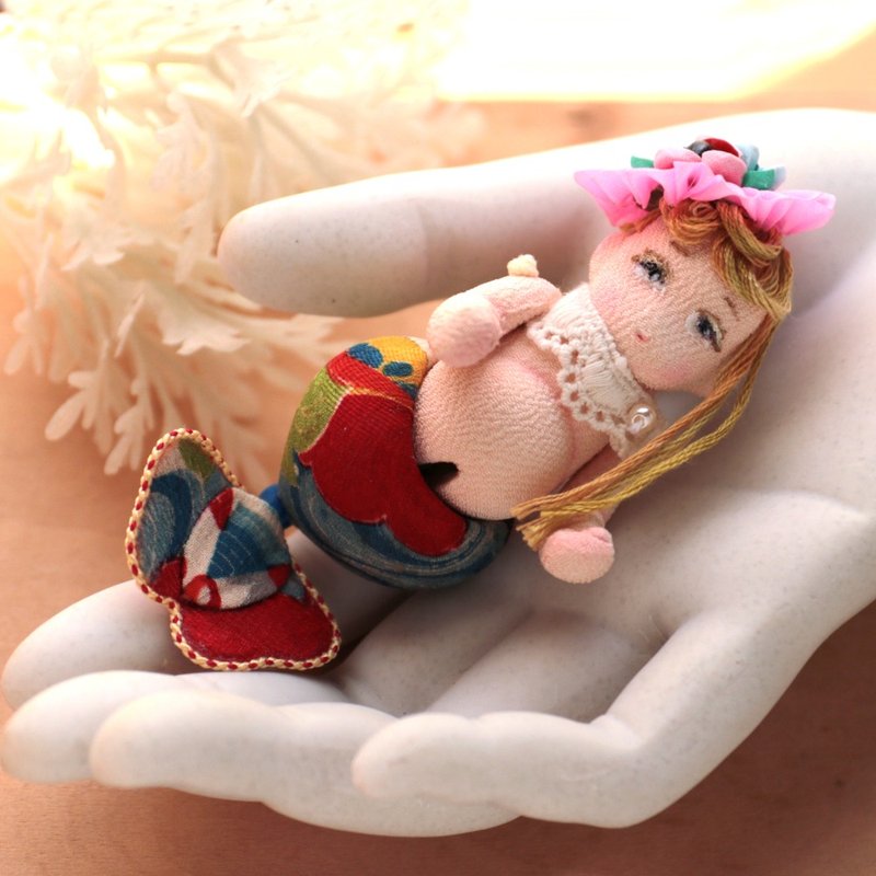 BJD　ちりめん細工の金魚の人魚　アートドール　創作人形 - 玩偶/公仔 - 黏土 多色