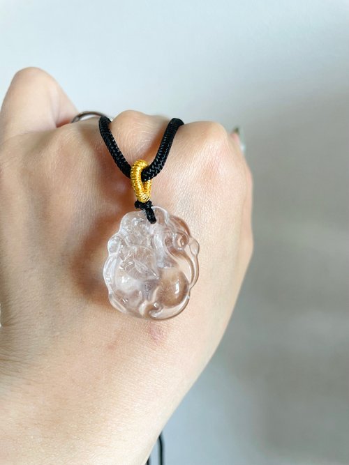 無盡迴圈 Infinity Loop 水晶嚴選 淨化磁場 穩定氣場【淨透白水晶狐仙九尾狐吊墜項鍊】送禮首選