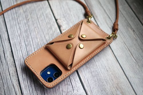 BYBYLONICA LEATHER CRAFT 皮革智能手機肩部 智能手機錶帶 iPhone Android
