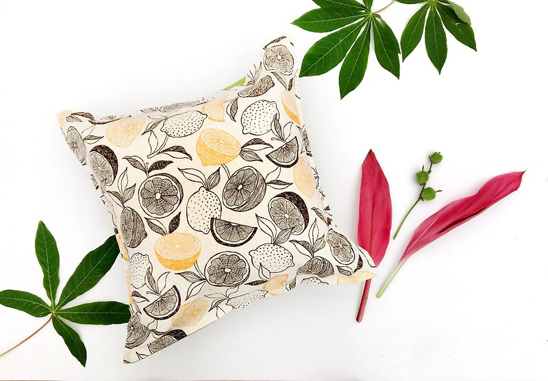Tea Fragrance Pillow-Have fun in the garden //Lemons are so sweet// - Pillows & Cushions - Cotton & Hemp 