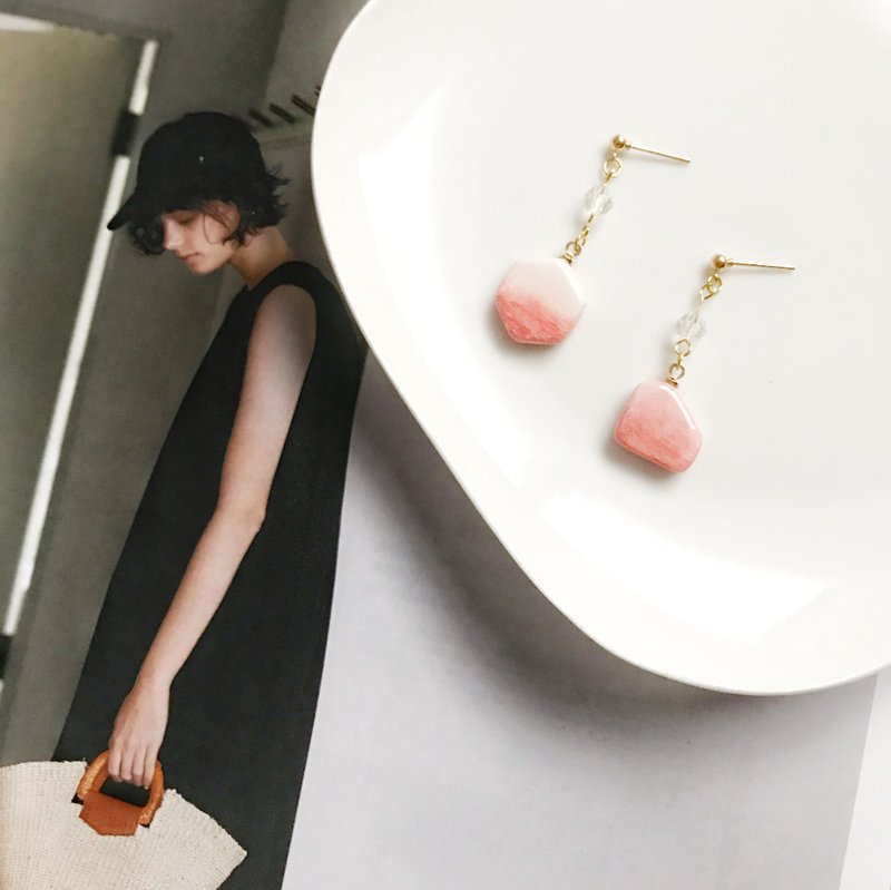 溫柔灑落在曠野 - 手作/手繪耳環 - 耳環/耳夾/耳骨夾 - 其他材質 多色