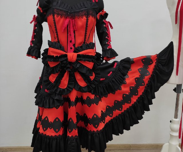 date a live kurumi tokisaki cosplay costume for sale