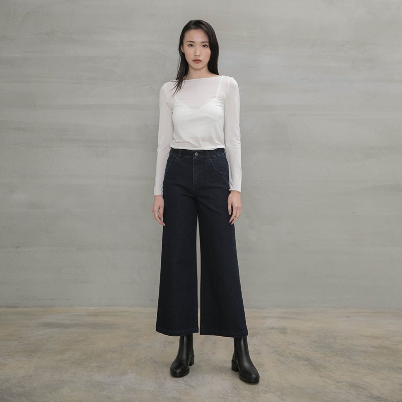 Indie Gentlewoman Denim Trousers - Women's Pants - Cotton & Hemp Blue