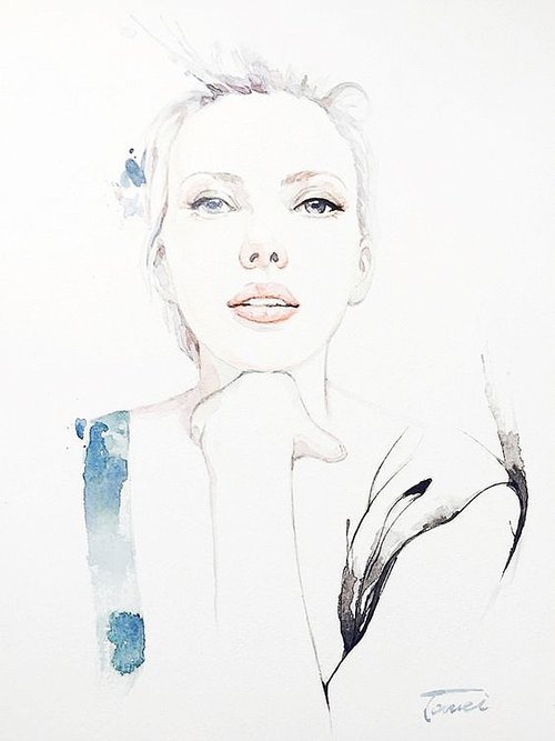 シングル）カスタムポートレートペインティングA4 /北欧スタイル