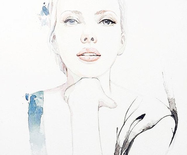 シングル）カスタムポートレートペインティングA4 /北欧スタイル