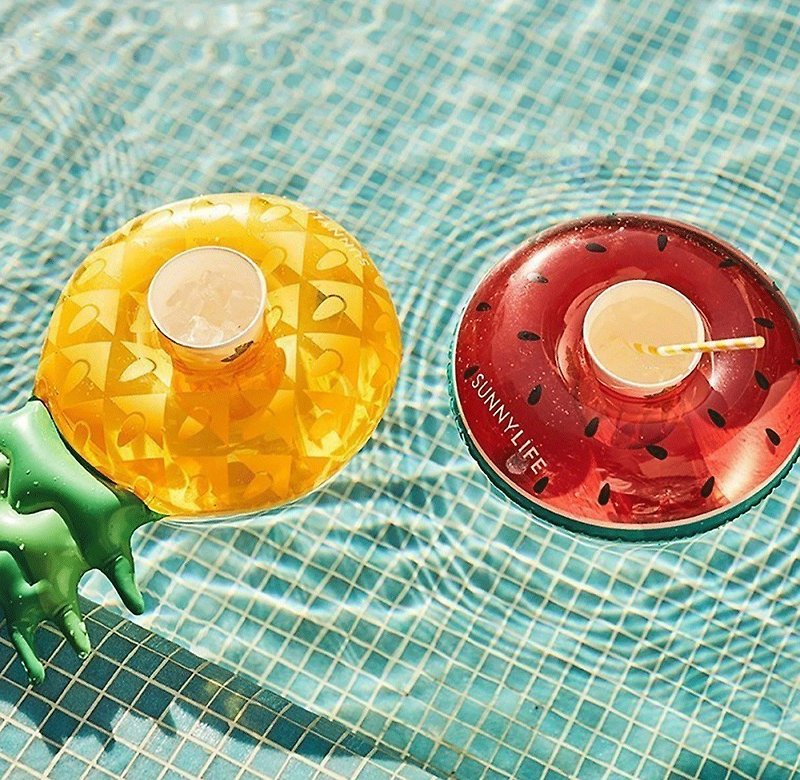【派對商品】SUNNYLIFE 水果沙拉充氣飲料架組 - 其他 - 塑膠 黃色