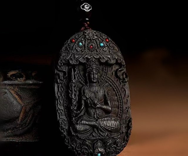 本命仏】お守り ベトナム沈香木 十二支守護神 仏牌 ネックレス