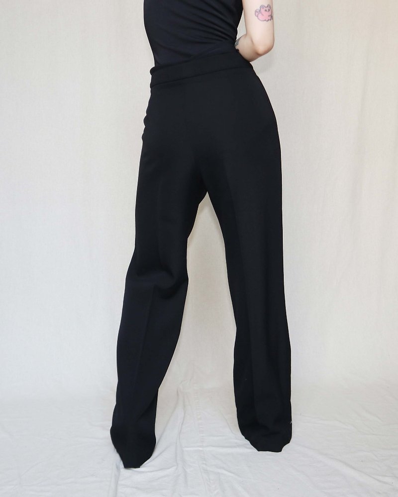 Vintage pumpkins. GIVENCHY black wool track trousers - Women's Pants - Wool Black