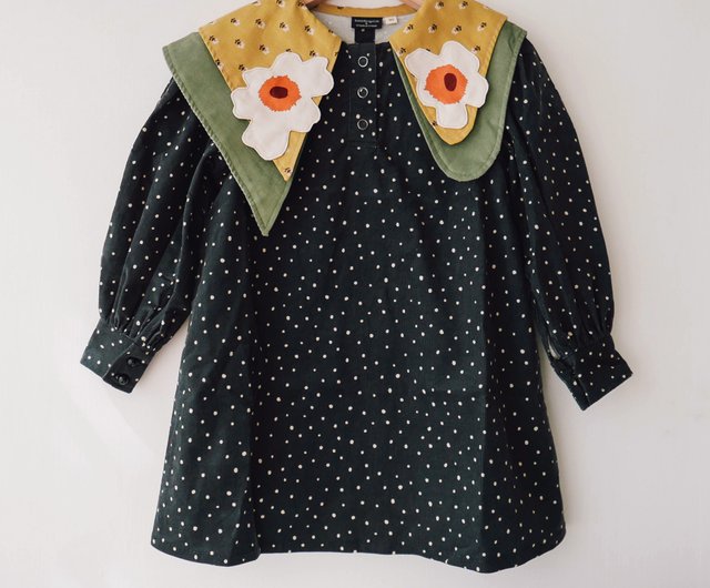 In stock-KIDS asymmetric collar poppy dress - Shop Rabbit + Design