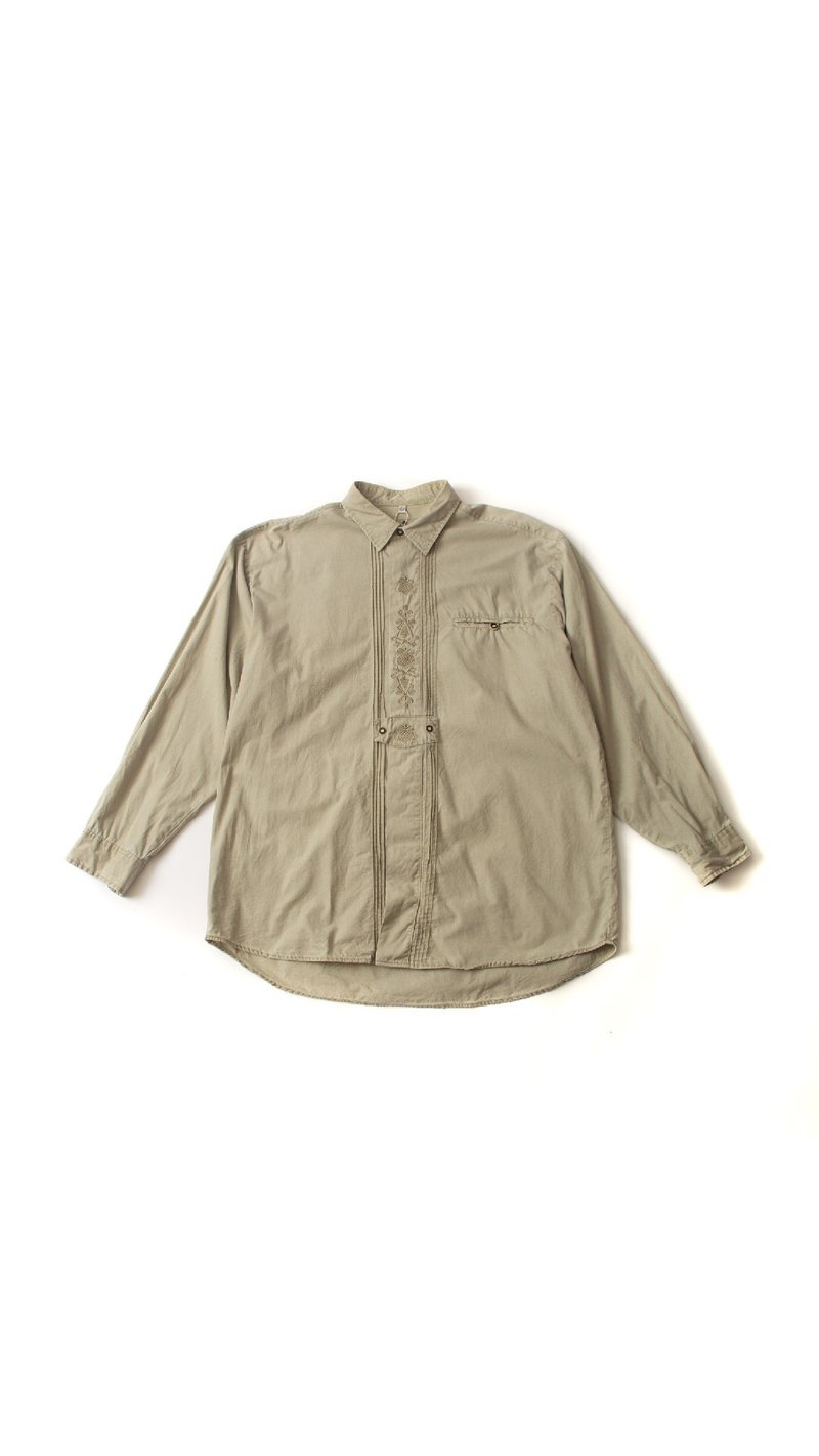 提洛爾襯衫.Tyrolean Shirt.古着【初戀販賣所】Vintage.A968 - 女襯衫 - 棉．麻 