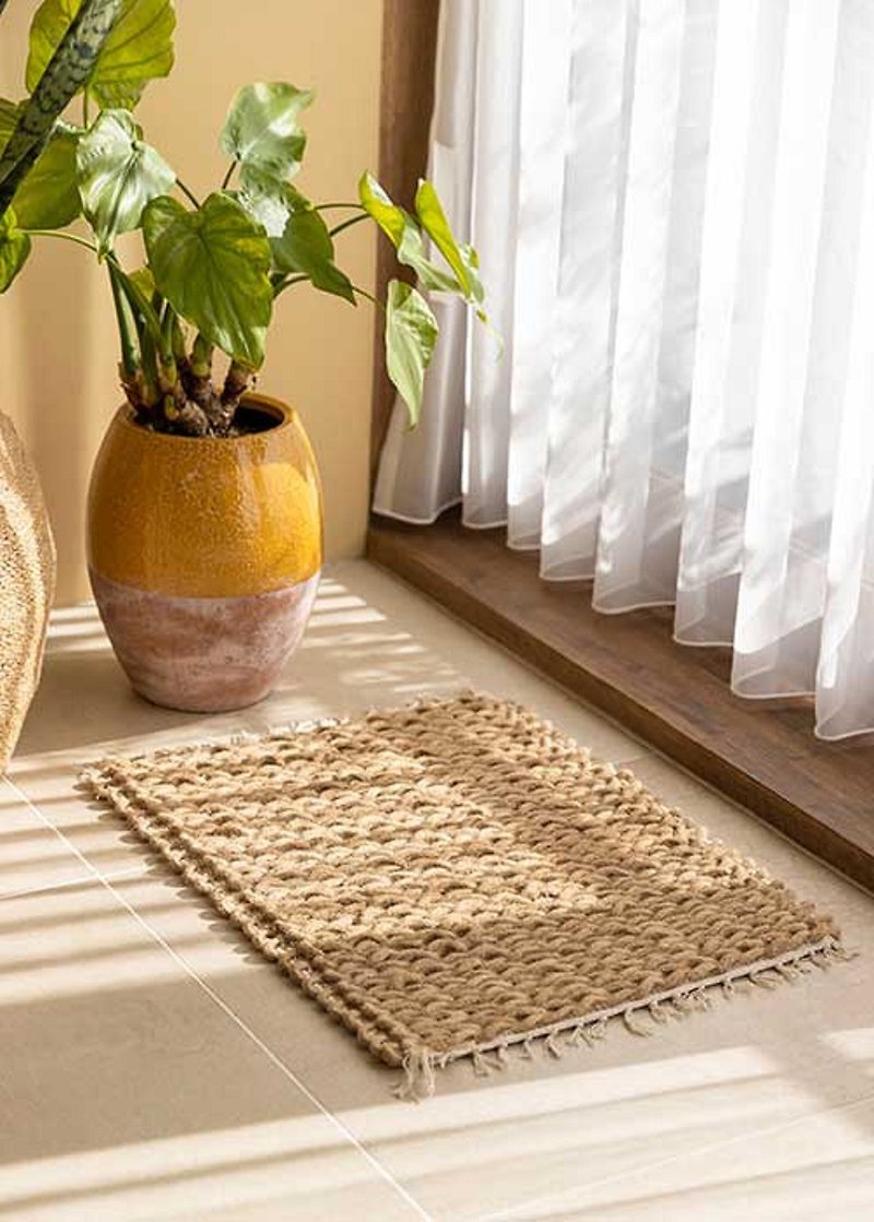 Earth Tree fair trade -- hand-woven Linen& cotton floor mats - พรมปูพื้น - ผ้าฝ้าย/ผ้าลินิน 