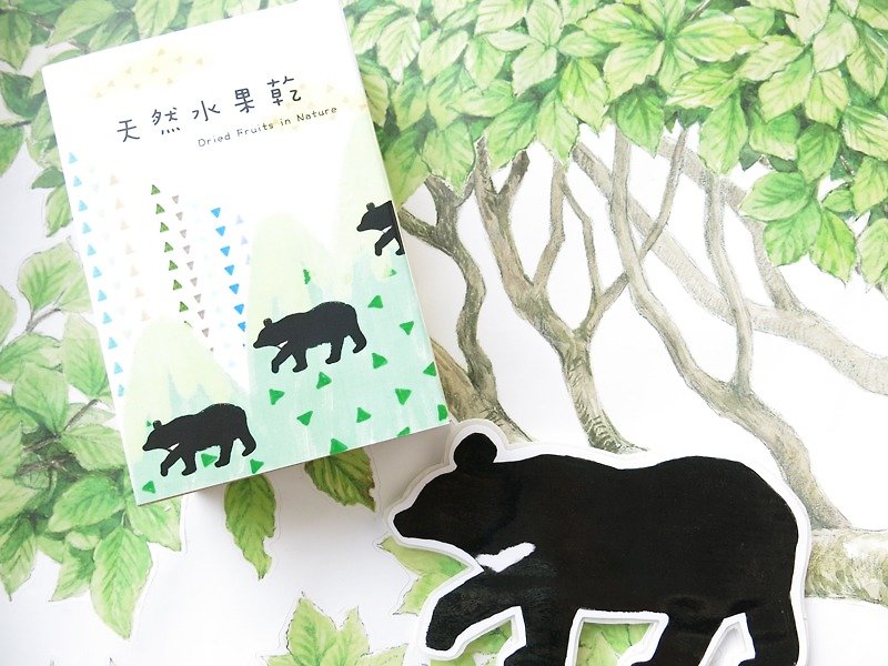 Happy Fruit Shop - Modeling Book Forest Bear Dried Fruit Gift 5pcs - ผลไม้อบแห้ง - อาหารสด สีเขียว