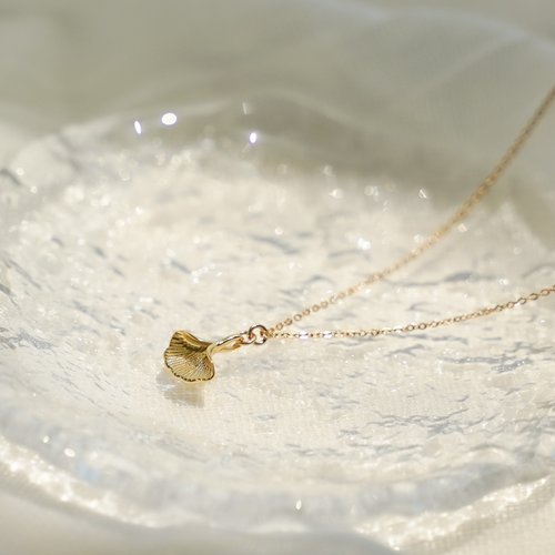 Zuzu Jewelry 花語銀杏項鍊 925純銀鍍18k金 珍珠項鍊 鎖骨鍊