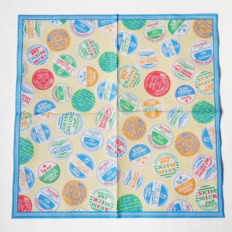 Aimez le style napkin 10 into the German system [milk bottle - Blue (00071)] - Place Mats & Dining Décor - Paper Multicolor