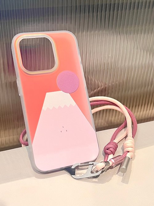The Layers 幻彩全包手機殼 | 粉紅色Fuji Mountain 富士山圖案 Phone case