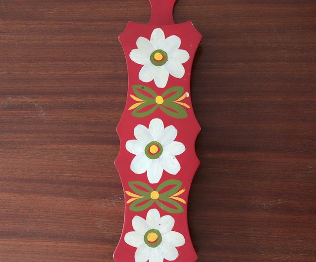 Folk Flowers Wood Bookmark