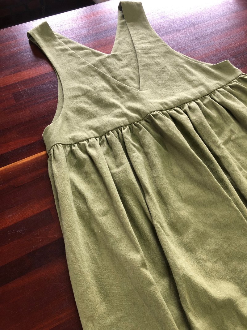 Linen linen camisole dress - ชุดเดรส - ผ้าฝ้าย/ผ้าลินิน หลากหลายสี