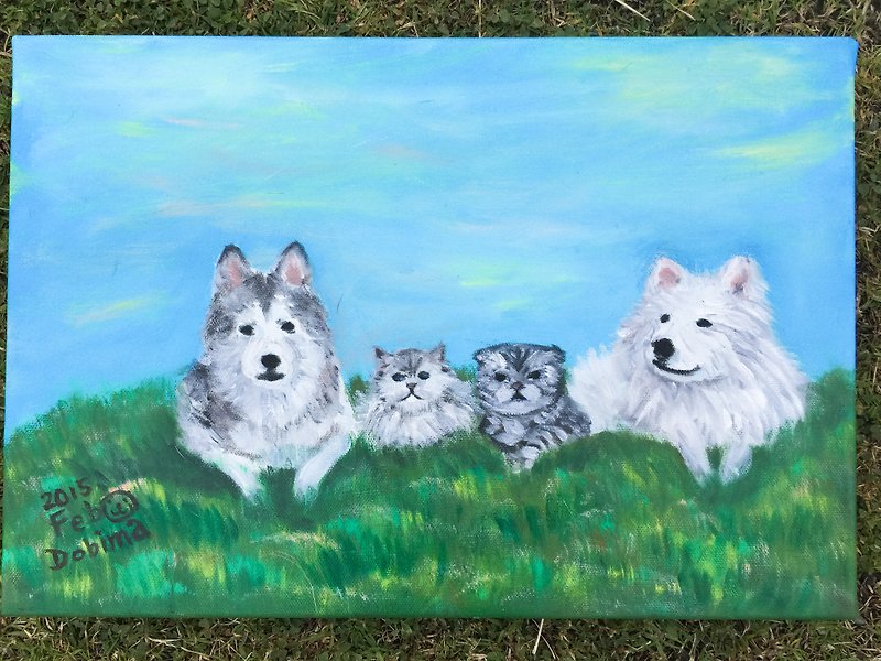 Frameless Painting: [Customized Pet Oil Painting] - อื่นๆ - วัสดุอื่นๆ หลากหลายสี