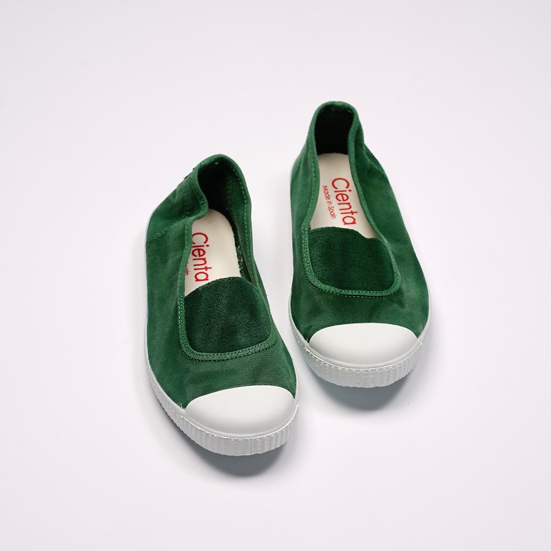 西班牙國民帆布鞋 CIENTA 75777 60 綠色 洗舊布料 大人 - 女款休閒鞋 - 棉．麻 綠色