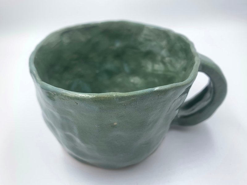 Hand-Pinched Coffee Cup - Mugs - Pottery Green