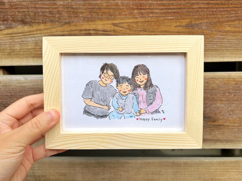 色鉛筆似顏繪 / 3人 / 客製人像畫 - 似顏繪/客製畫 - 紙 多色
