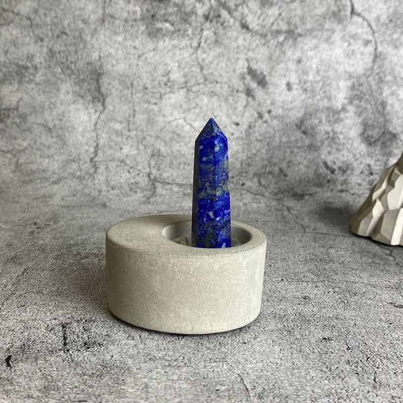 Crystal Column - Lapis Lazuli Office Healing Micro Landscape Device Decoration One Object and One Picture - ของวางตกแต่ง - เครื่องเพชรพลอย สีน้ำเงิน