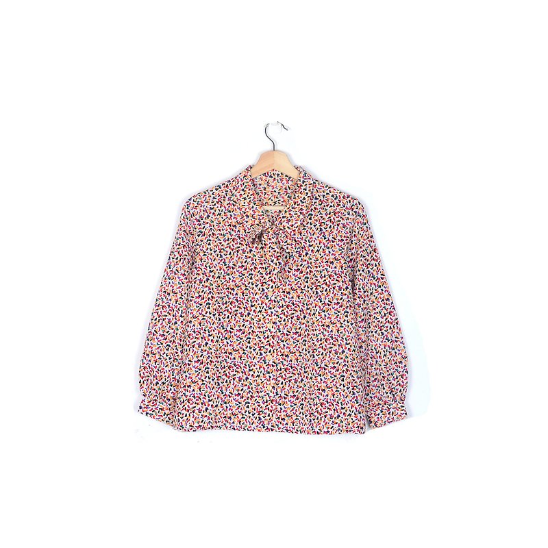 [Eggs] Baise plant vintage vintage shirt printing granulated sugar - Women's Shirts - Polyester Multicolor