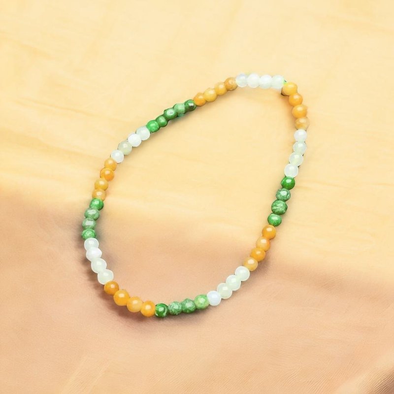 三彩翡翠珠手鍊 | 天然緬甸玉翡翠A貨 | 送禮 - 手鍊/手環 - 玉石 多色