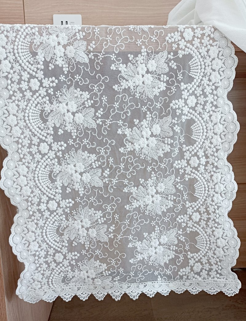 Pure cotton embroidery lace tablecloth table mat table runner tablecloth lace placemat - Place Mats & Dining Décor - Cotton & Hemp 