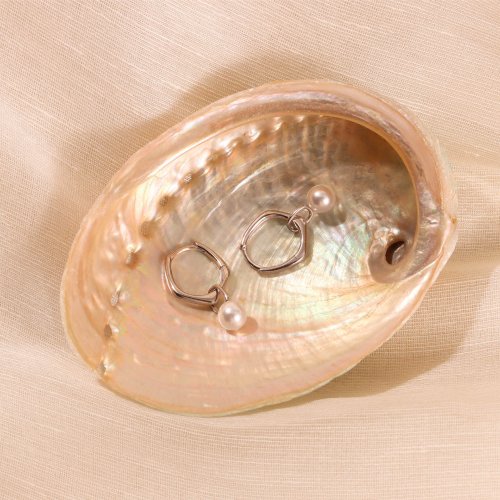 Miagoldjewel s925銀鍍18k金色時髦簡約高階感珍珠耳飾 女生耳環 抗過敏