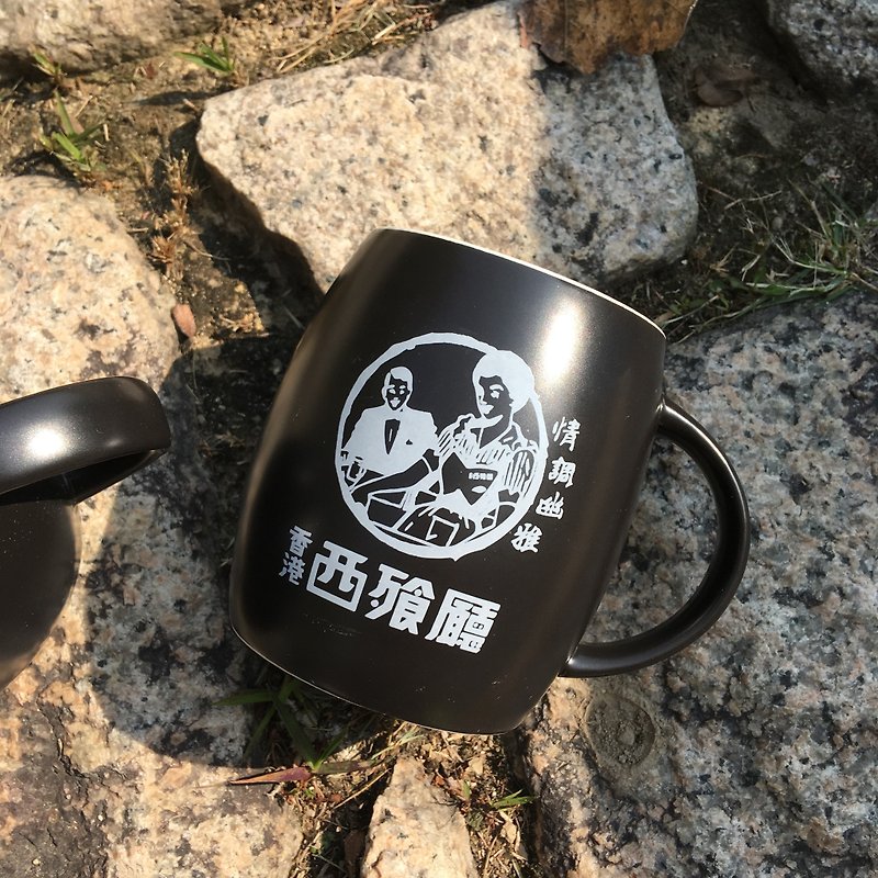 セラミックカップ|香港洋食レストラン - グラス・コップ - 陶器 ブラック