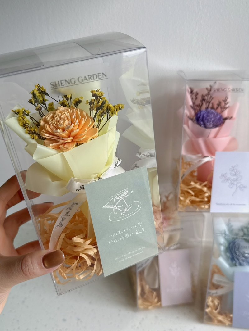Sheng Garden盛世花苑【平凡日裡的小心願】小花束卡片禮盒組 - 乾燥花/永生花 - 植物．花 